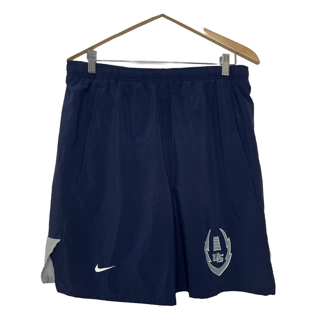 Nike Dri-FIT US Football Training Short Men's L Navy Blue White Gray NWT Flaw